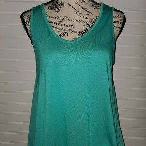 Charming Charlie Womens Blouse Teal Tank Sleeveles